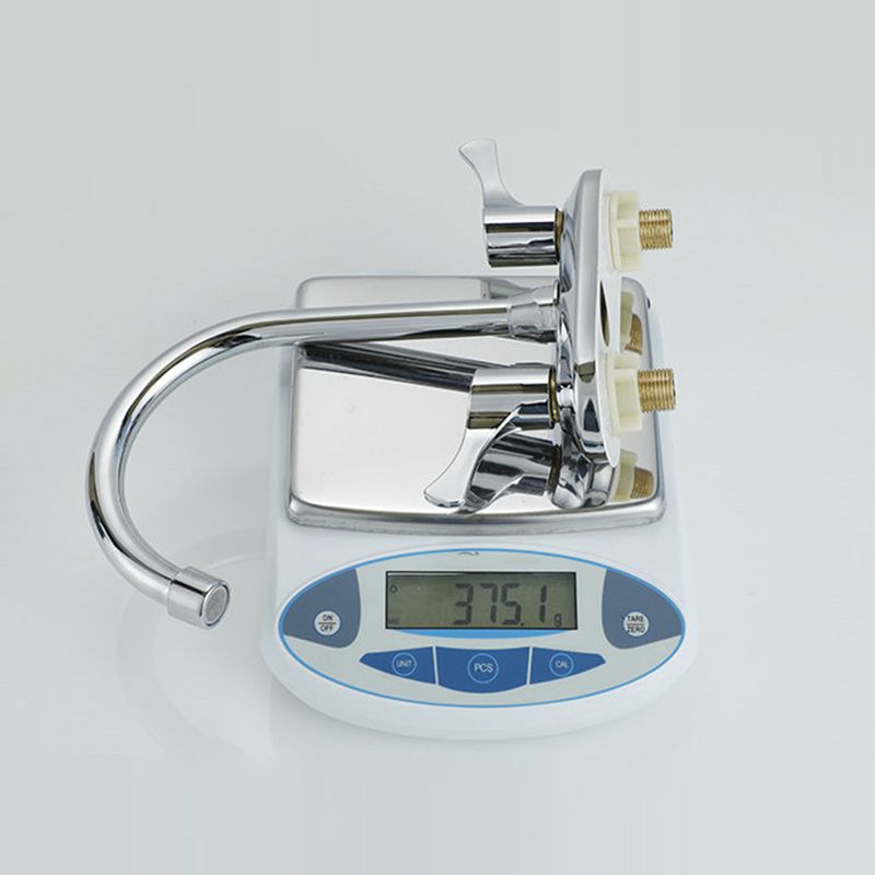 Contemporary Water Filler Double Handle Kitchen Faucet with Deck Plate Clearhalo 'Home Improvement' 'home_improvement' 'home_improvement_kitchen_faucets' 'Kitchen Faucets' 'Kitchen Remodel & Kitchen Fixtures' 'Kitchen Sinks & Faucet Components' 'kitchen_faucets' 1200x1200_37efb983-84ff-4688-9b6b-622ba349b1dc