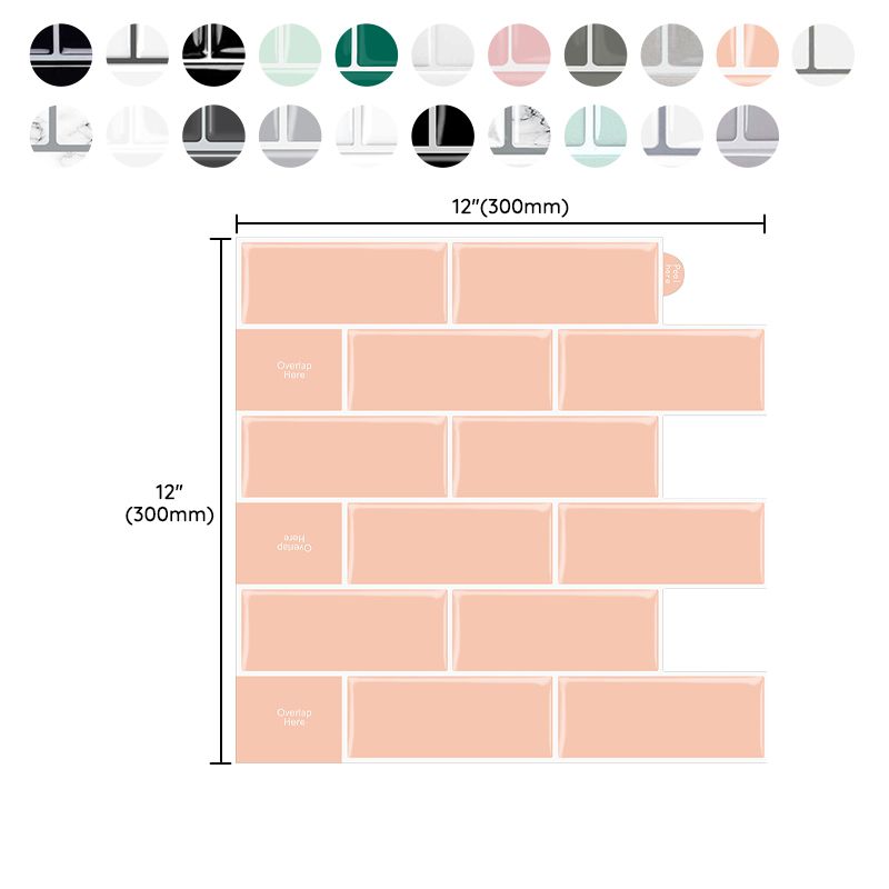 Plastic Peel & Stick Subway Tile Modern Simple Peel & Stick Subway Tile Clearhalo 'Flooring 'Home Improvement' 'home_improvement' 'home_improvement_peel_stick_blacksplash' 'Peel & Stick Backsplash Tile' 'peel_stick_blacksplash' 'Walls & Ceilings' Walls and Ceiling' 1200x1200_37f463fb-9acb-4af4-a362-b381dd35aa58