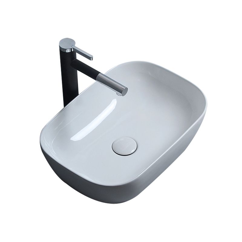 Traditional Vessel Bathroom Sink Porcelain with Faucet Basin Sink Clearhalo 'Bathroom Remodel & Bathroom Fixtures' 'Bathroom Sinks & Faucet Components' 'Bathroom Sinks' 'bathroom_sink' 'Home Improvement' 'home_improvement' 'home_improvement_bathroom_sink' 1200x1200_38127f9c-aee7-4953-8659-974e953a9b31