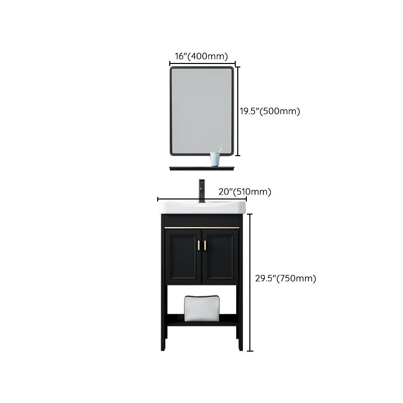 Glam Freestanding Bathroom Sink Vanity Single-Sink Bathroom Vanity Clearhalo 'Bathroom Remodel & Bathroom Fixtures' 'Bathroom Vanities' 'bathroom_vanities' 'Home Improvement' 'home_improvement' 'home_improvement_bathroom_vanities' 1200x1200_38306961-7e45-47e6-80dd-d06362dd9ee3