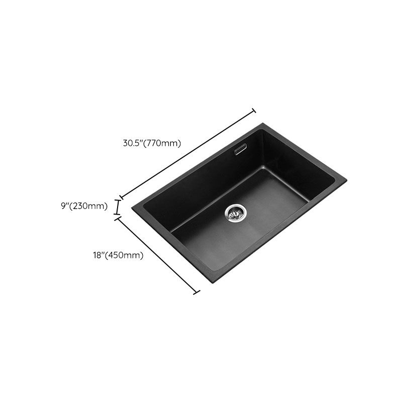 Rectangle Quartz Sink in Black Drop-In Kitchen Sink with Drain Assembly Clearhalo 'Home Improvement' 'home_improvement' 'home_improvement_kitchen_sinks' 'Kitchen Remodel & Kitchen Fixtures' 'Kitchen Sinks & Faucet Components' 'Kitchen Sinks' 'kitchen_sinks' 1200x1200_383b9b14-a62d-4bd7-98bd-0f82ff8256b2