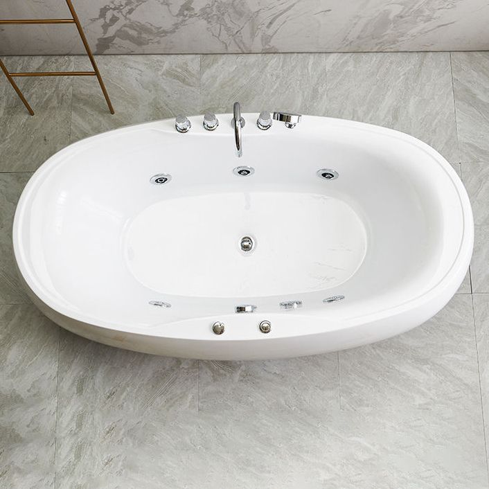 Freestanding Bath Acrylic Soaking White Heater Included Bathtub Clearhalo 'Bathroom Remodel & Bathroom Fixtures' 'Bathtubs' 'Home Improvement' 'home_improvement' 'home_improvement_bathtubs' 'Showers & Bathtubs' 1200x1200_3865a785-3d15-4642-a703-59101d6bed40