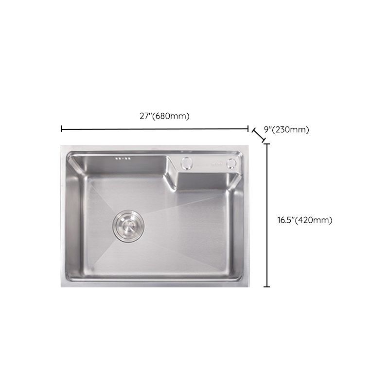 Stainless Steel Kitchen Sink 1 Holes Drop-In Noise-cancelling Design Kitchen Sink Clearhalo 'Home Improvement' 'home_improvement' 'home_improvement_kitchen_sinks' 'Kitchen Remodel & Kitchen Fixtures' 'Kitchen Sinks & Faucet Components' 'Kitchen Sinks' 'kitchen_sinks' 1200x1200_38a4618f-b7a3-4df6-9453-2b25280e6585
