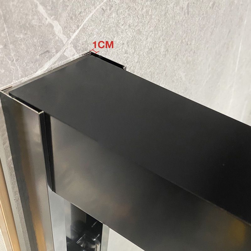 Framed Double Sliding Shower Bath Door Black Tempered Shower Doors Clearhalo 'Bathroom Remodel & Bathroom Fixtures' 'Home Improvement' 'home_improvement' 'home_improvement_shower_tub_doors' 'Shower and Tub Doors' 'shower_tub_doors' 'Showers & Bathtubs' 1200x1200_38a6c468-c4e6-4a4e-8e04-46ef514fd12f