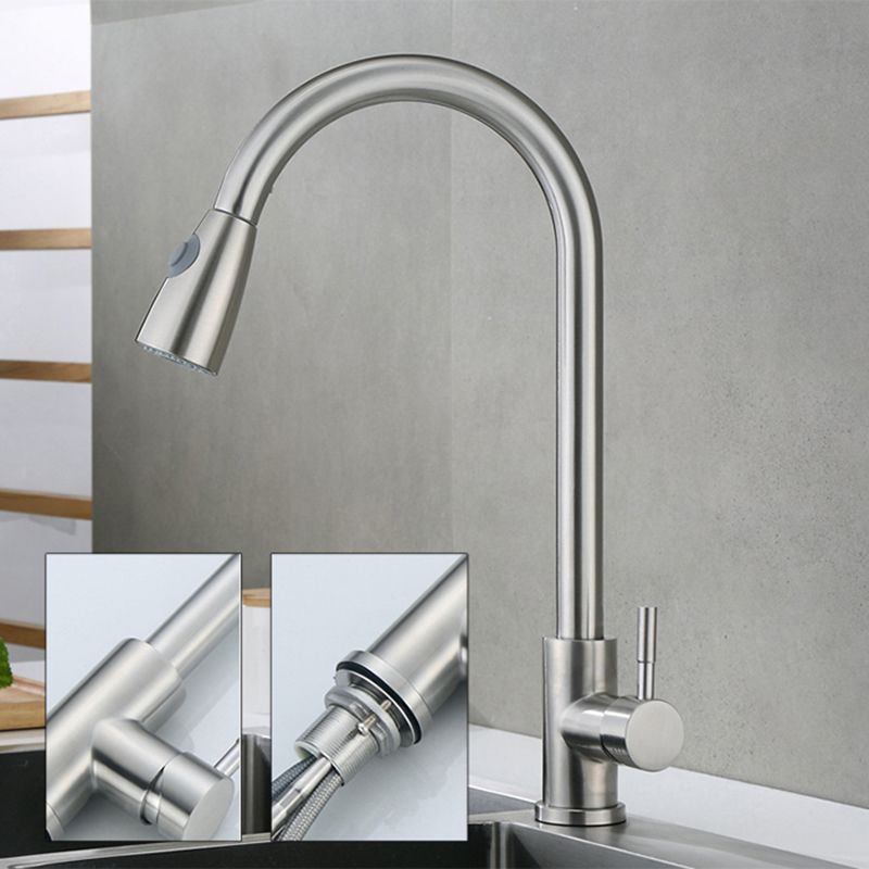 Modern Faucets 1-Handle Pull down with Water Dispenser Standard Kitchen Faucets Clearhalo 'Home Improvement' 'home_improvement' 'home_improvement_kitchen_faucets' 'Kitchen Faucets' 'Kitchen Remodel & Kitchen Fixtures' 'Kitchen Sinks & Faucet Components' 'kitchen_faucets' 1200x1200_38b7b043-549a-46f1-bfd5-c8cf3f9a1cac