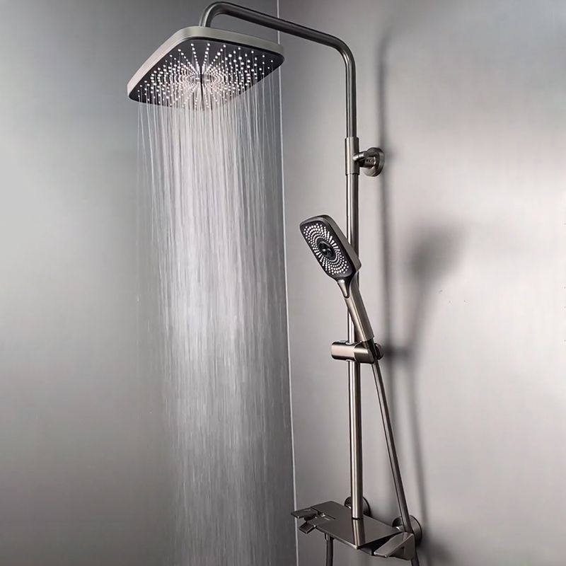 Modern Shower Set Brass Adjustable Shower Head Wall Mounted Shower Head Combo Clearhalo 'Bathroom Remodel & Bathroom Fixtures' 'Home Improvement' 'home_improvement' 'home_improvement_shower_faucets' 'Shower Faucets & Systems' 'shower_faucets' 'Showers & Bathtubs Plumbing' 'Showers & Bathtubs' 1200x1200_38d45008-000c-4204-9e3b-2f6eb86436cc