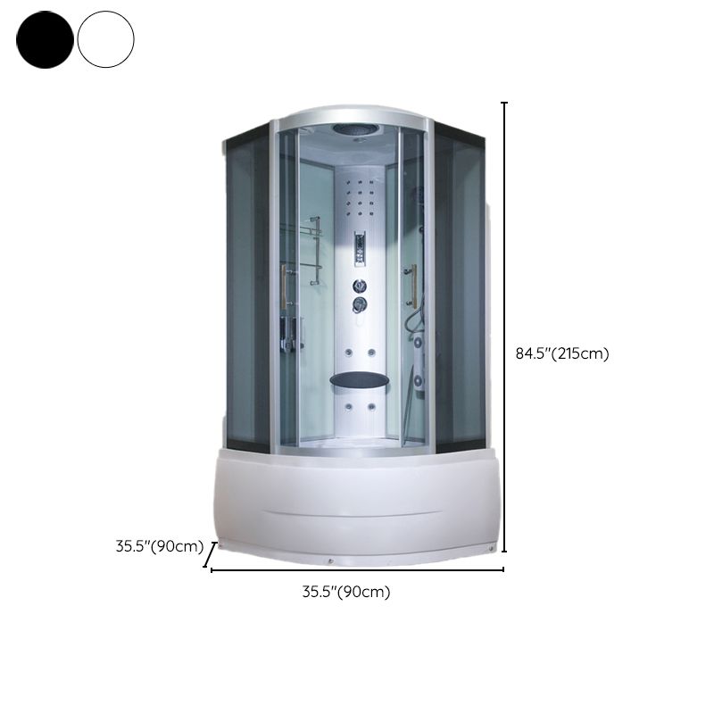 Round Double Sliding Shower Stall Full Frame Tempered Glass Shower Room Clearhalo 'Bathroom Remodel & Bathroom Fixtures' 'Home Improvement' 'home_improvement' 'home_improvement_shower_stalls_enclosures' 'Shower Stalls & Enclosures' 'shower_stalls_enclosures' 'Showers & Bathtubs' 1200x1200_38e0b5d7-26b5-4a59-8993-4f9abcfb8598