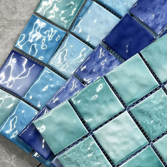 Square Ceramic Tile Brick Look Mosaic Tile for Pool and Bathroom Use Clearhalo 'Floor Tiles & Wall Tiles' 'floor_tiles_wall_tiles' 'Flooring 'Home Improvement' 'home_improvement' 'home_improvement_floor_tiles_wall_tiles' Walls and Ceiling' 1200x1200_38ee3f59-10a8-463b-ab6f-1d311549bb75