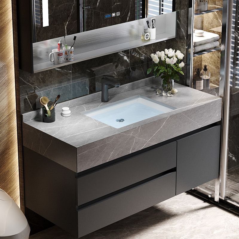 Bathroom Vanity Set Ceramic Rectangular Drawers Wall Mounted Vanity Sink Clearhalo 'Bathroom Remodel & Bathroom Fixtures' 'Bathroom Vanities' 'bathroom_vanities' 'Home Improvement' 'home_improvement' 'home_improvement_bathroom_vanities' 1200x1200_38f7be4b-88e4-4e00-a3d2-96898c59fa3d