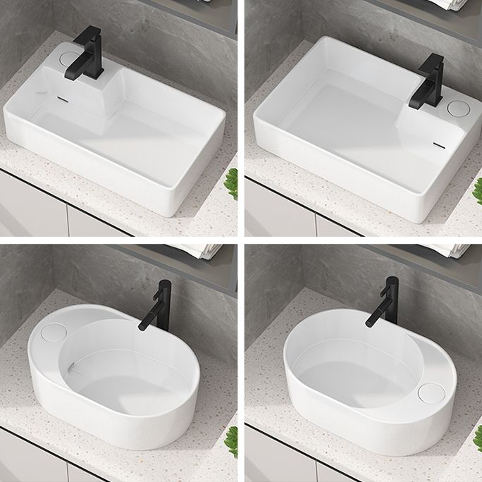 Modern Vessel Bathroom Sink Rectangular Porcelain with Overflow and Faucet Basin Sink Clearhalo 'Bathroom Remodel & Bathroom Fixtures' 'Bathroom Sinks & Faucet Components' 'Bathroom Sinks' 'bathroom_sink' 'Home Improvement' 'home_improvement' 'home_improvement_bathroom_sink' 1200x1200_38fad3b3-3f64-4ecd-b8d9-167fcc1b7da1