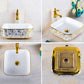 Modern Bathroom Sink Porcelain Round Hand Painted with Overflow and Faucet Wash Stand Clearhalo 'Bathroom Remodel & Bathroom Fixtures' 'Bathroom Sinks & Faucet Components' 'Bathroom Sinks' 'bathroom_sink' 'Home Improvement' 'home_improvement' 'home_improvement_bathroom_sink' 1200x1200_3910211f-a17c-423b-ba61-b066b967159e