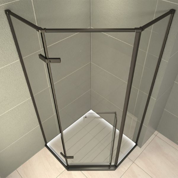 Left Hinged Framed Tempered Shower Enclosure with Fixed Panel Clearhalo 'Bathroom Remodel & Bathroom Fixtures' 'Home Improvement' 'home_improvement' 'home_improvement_shower_stalls_enclosures' 'Shower Stalls & Enclosures' 'shower_stalls_enclosures' 'Showers & Bathtubs' 1200x1200_39191e09-65da-4f91-9d99-82c49bdd38d2