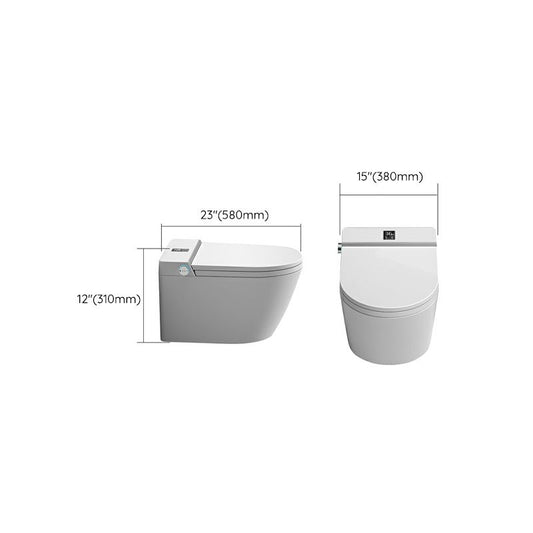 White Bidet Temperature Control Warm Air Dryer Elongated Wall-Mounted Ceramic Clearhalo 'Bathroom Remodel & Bathroom Fixtures' 'Bidets' 'Home Improvement' 'home_improvement' 'home_improvement_bidets' 'Toilets & Bidets' 1200x1200_39293bd8-d438-41cb-81ab-84d190160cdf
