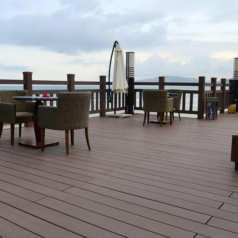 Wire Brushed Floor Tile Click Lock Engineered Wood for Patio Garden Clearhalo 'Flooring 'Hardwood Flooring' 'hardwood_flooring' 'Home Improvement' 'home_improvement' 'home_improvement_hardwood_flooring' Walls and Ceiling' 1200x1200_3944393a-8a30-4156-8211-23362e29d969