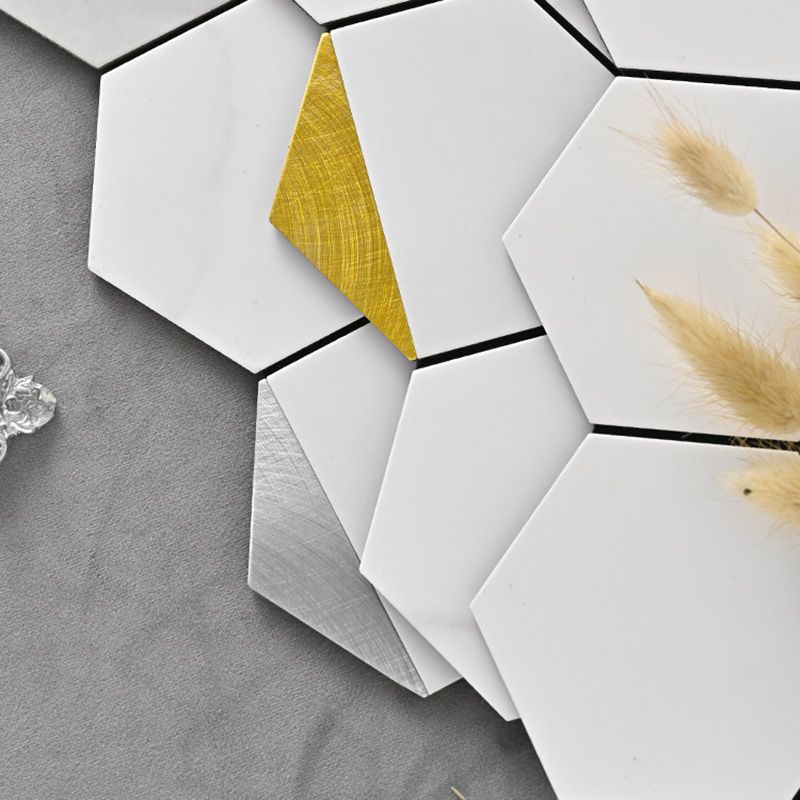 Hexagonal Modern Peel and Stick Tiles Mosaic Tile Peel and Stick Backsplash Clearhalo 'Flooring 'Home Improvement' 'home_improvement' 'home_improvement_peel_stick_blacksplash' 'Peel & Stick Backsplash Tile' 'peel_stick_blacksplash' 'Walls & Ceilings' Walls and Ceiling' 1200x1200_3987a082-3d24-4fb2-86d6-522beb18f99c