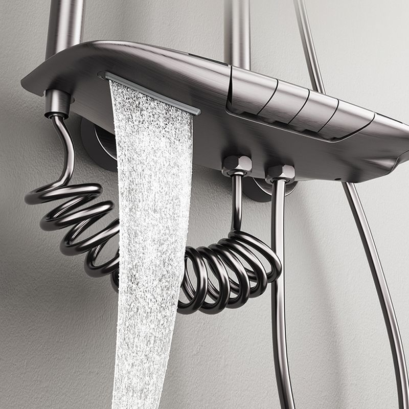 Modern Shower Head Combo Brass Swivel Slide Bar Included Wall Mounted Shower System Clearhalo 'Bathroom Remodel & Bathroom Fixtures' 'Home Improvement' 'home_improvement' 'home_improvement_shower_faucets' 'Shower Faucets & Systems' 'shower_faucets' 'Showers & Bathtubs Plumbing' 'Showers & Bathtubs' 1200x1200_39bd6b16-aadd-4af4-a97b-e8dce2ebc8d8