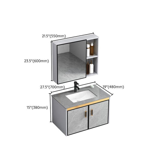 Modern Gray Stone Vanity Set Single-Sink Wall Mount Rectangular Vanity Set Clearhalo 'Bathroom Remodel & Bathroom Fixtures' 'Bathroom Vanities' 'bathroom_vanities' 'Home Improvement' 'home_improvement' 'home_improvement_bathroom_vanities' 1200x1200_39c5a669-846e-471c-93a8-774a1c505362