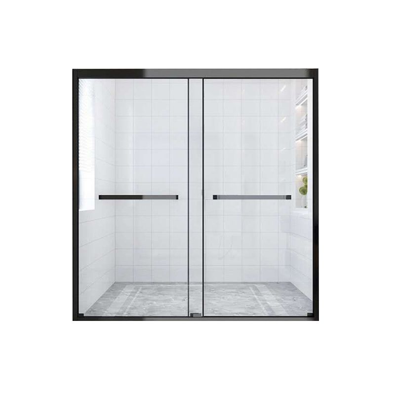 Contemporary Stainless Steel Frame Shower Bath Door Double Sliding Shower Door Clearhalo 'Bathroom Remodel & Bathroom Fixtures' 'Home Improvement' 'home_improvement' 'home_improvement_shower_tub_doors' 'Shower and Tub Doors' 'shower_tub_doors' 'Showers & Bathtubs' 1200x1200_39ed88d8-91b6-4e71-af2c-8e829b4ce167