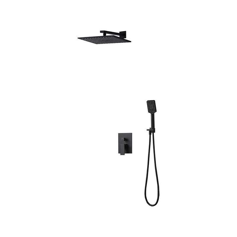 Square Black Spot Resist Shower Faucet Shower Arm Shower with Handheld Shower Head Clearhalo 'Bathroom Remodel & Bathroom Fixtures' 'Home Improvement' 'home_improvement' 'home_improvement_shower_faucets' 'Shower Faucets & Systems' 'shower_faucets' 'Showers & Bathtubs Plumbing' 'Showers & Bathtubs' 1200x1200_39ef9e73-8ccb-4776-bc1b-7745083f0174