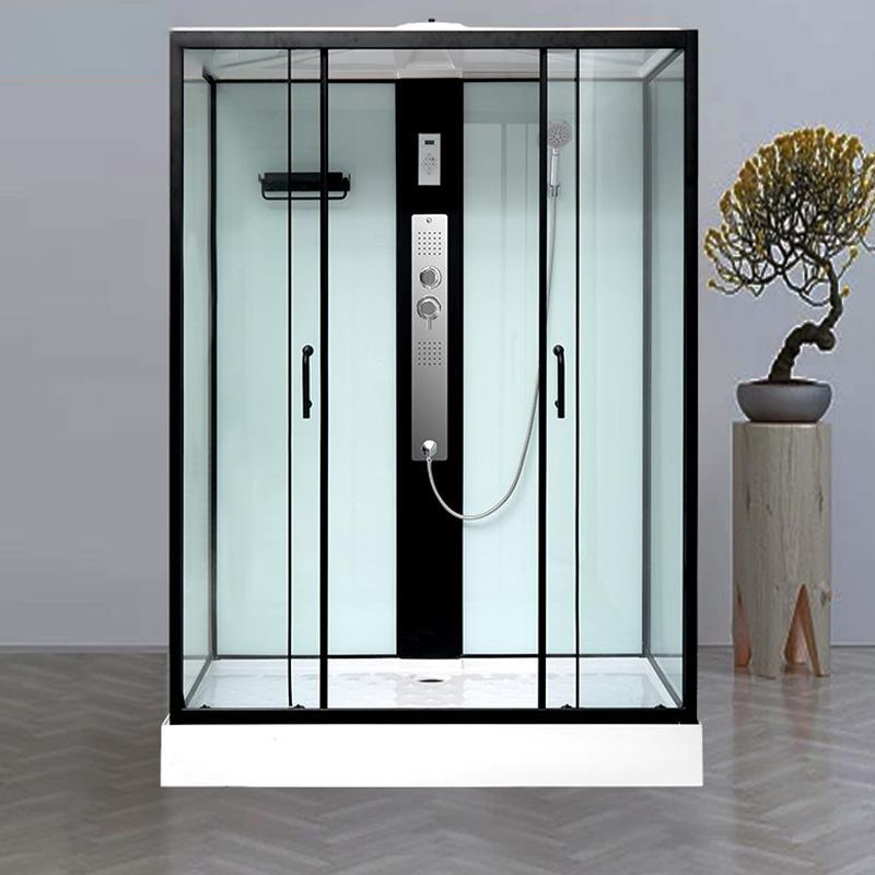 Framed Single Sliding Shower Stall Rectangle Frosted Shower Stall Clearhalo 'Bathroom Remodel & Bathroom Fixtures' 'Home Improvement' 'home_improvement' 'home_improvement_shower_stalls_enclosures' 'Shower Stalls & Enclosures' 'shower_stalls_enclosures' 'Showers & Bathtubs' 1200x1200_39fb8550-3444-4961-b85e-0c3a0c323333