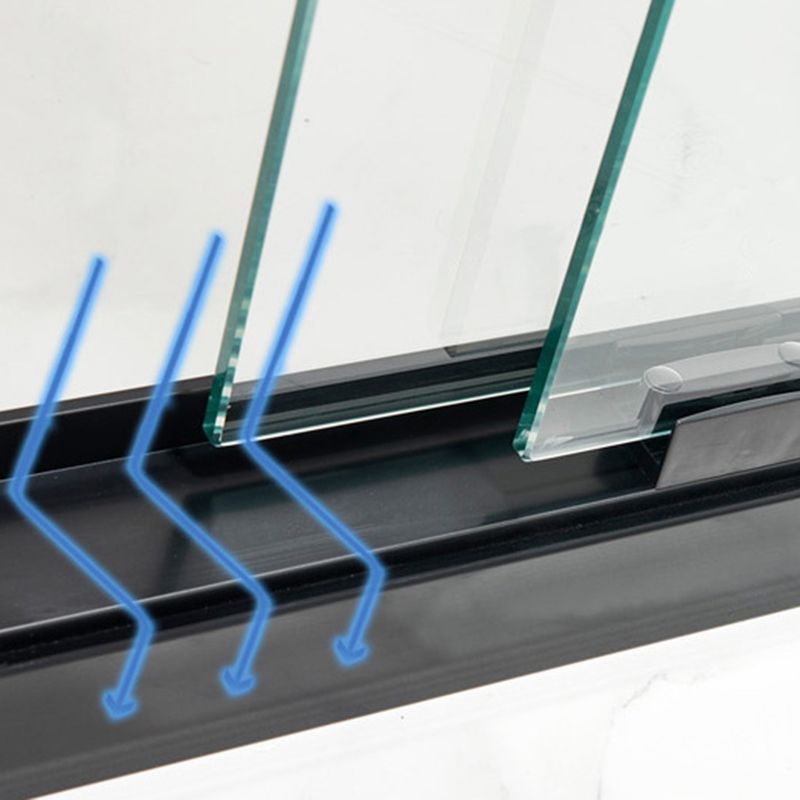 Double Sliding Semi Frameless Shower Bath Door Stainless Steel Handle Shower Door Clearhalo 'Bathroom Remodel & Bathroom Fixtures' 'Home Improvement' 'home_improvement' 'home_improvement_shower_tub_doors' 'Shower and Tub Doors' 'shower_tub_doors' 'Showers & Bathtubs' 1200x1200_3a00c239-7dce-4587-85ae-893ef9468b8d