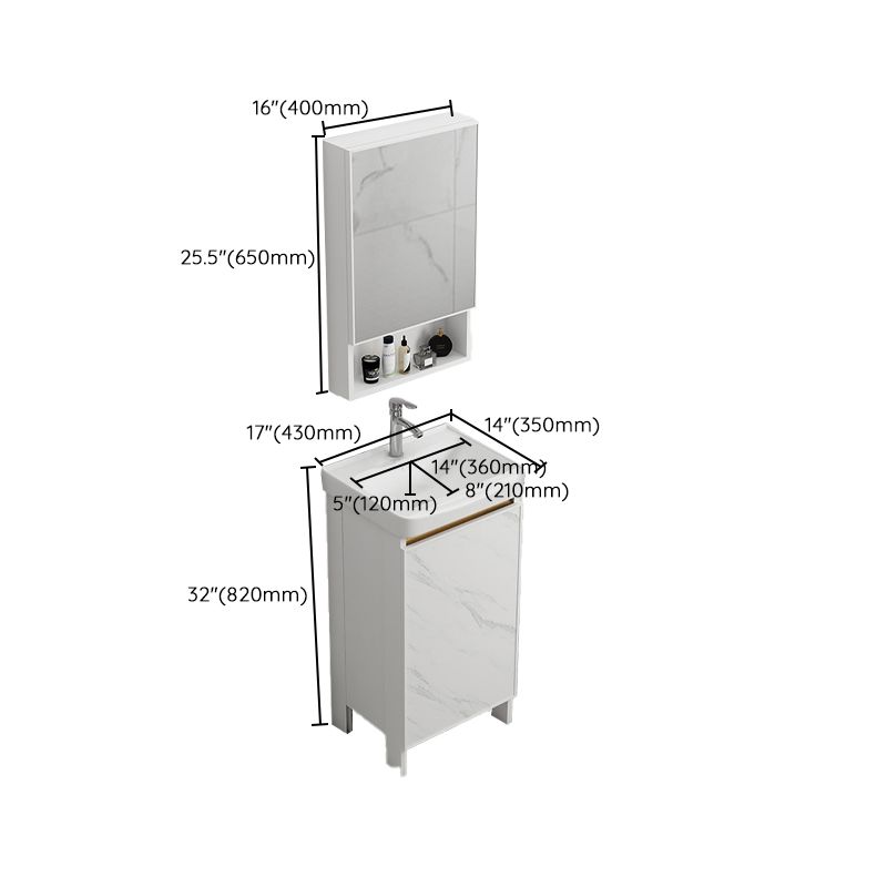 Free Standing Vanity Set White Drawer Faucet Ceramic Sink Vanity Set with Mirror Clearhalo 'Bathroom Remodel & Bathroom Fixtures' 'Bathroom Vanities' 'bathroom_vanities' 'Home Improvement' 'home_improvement' 'home_improvement_bathroom_vanities' 1200x1200_3a0ca039-b17e-4855-8df2-792244598a84