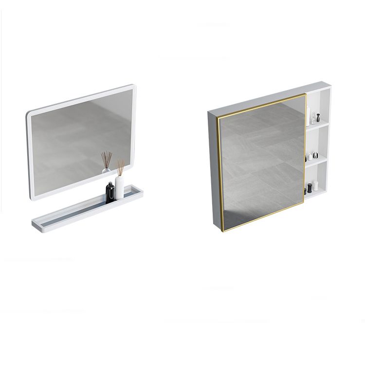 Freestanding Vanity Single Sink Metal Frame Rectangular White Mirror Vanity with Doors Clearhalo 'Bathroom Remodel & Bathroom Fixtures' 'Bathroom Vanities' 'bathroom_vanities' 'Home Improvement' 'home_improvement' 'home_improvement_bathroom_vanities' 1200x1200_3a1786fb-5016-4928-a5fc-29851de00b54