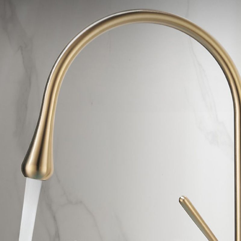 Luxury Circular Bathroom Sink Faucet with 1-Handle Brass Lavatory Faucet Clearhalo 'Accueil' 'Amélioration Domiciliaire' 'bathroom_sink_faucets' 'Ensembles de Lavabo & de Robinet de Toilette' 'home_improvement' 'home_improvement_bathroom_sink_faucets' 'Robinet de Lavabo de Salle de Bain' 'Rénovation et Équipement de Salle de Bain' 1200x1200_3a1e25ca-b6bf-4c24-8b73-ffeff6f4a742