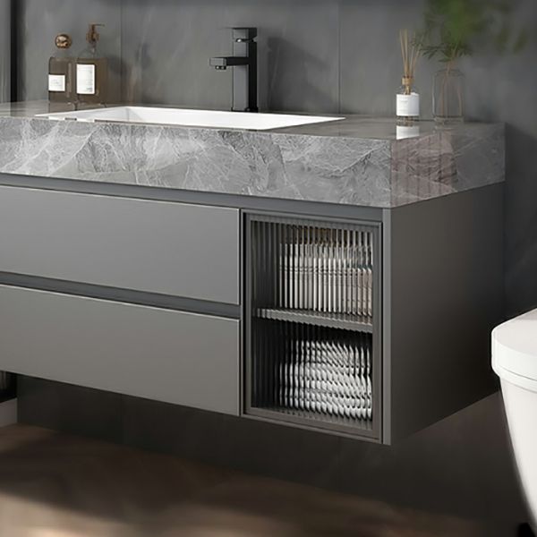 Contemporary Bathroom Sink Vanity Wall Mounted Standard with Two Drawer Clearhalo 'Bathroom Remodel & Bathroom Fixtures' 'Bathroom Vanities' 'bathroom_vanities' 'Home Improvement' 'home_improvement' 'home_improvement_bathroom_vanities' 1200x1200_3a212af1-6dae-49fe-808d-6edae6640f01