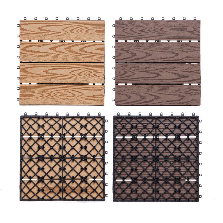 Tradition Rectangle Wood Tile Wire Brushed Brown Engineered Wood for ...