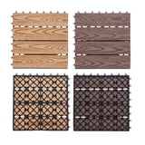 Tradition Rectangle Wood Tile Wire Brushed Brown Engineered Wood for Patio Garden Clearhalo 'Flooring 'Hardwood Flooring' 'hardwood_flooring' 'Home Improvement' 'home_improvement' 'home_improvement_hardwood_flooring' Walls and Ceiling' 1200x1200_3a218568-8338-45ec-9a3c-d1f8aa5c6ef1