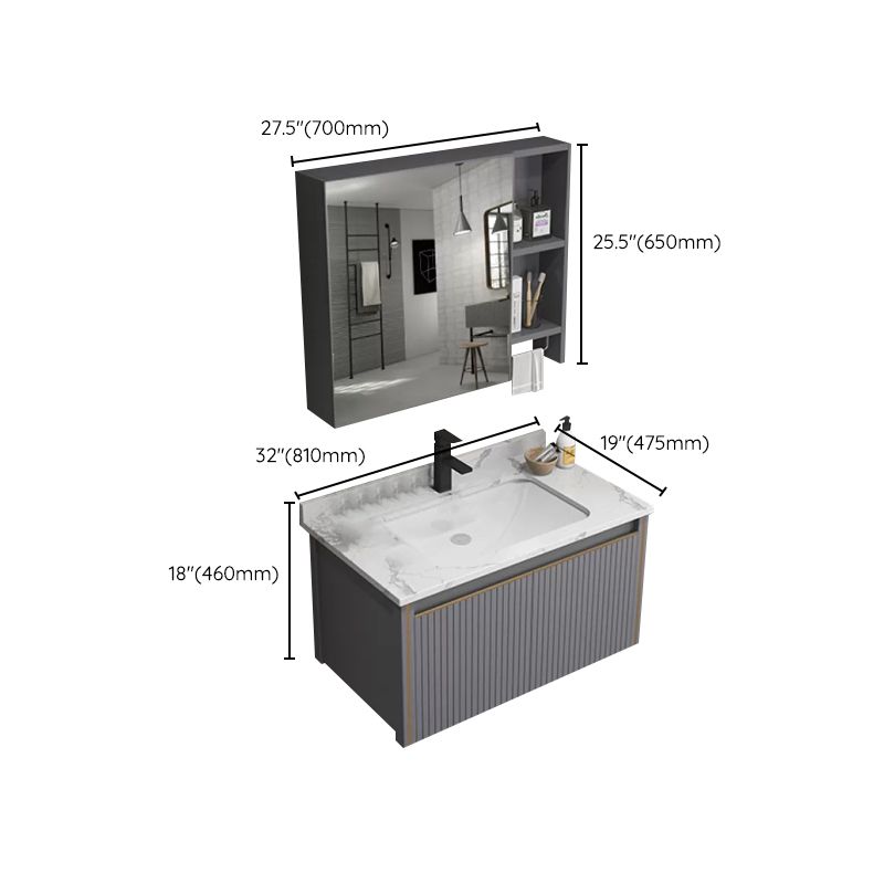 Wall Mount Bathroom Vanity Set Modern Faucet Included Bathroom Sink Vanity Clearhalo 'Bathroom Remodel & Bathroom Fixtures' 'Bathroom Vanities' 'bathroom_vanities' 'Home Improvement' 'home_improvement' 'home_improvement_bathroom_vanities' 1200x1200_3a36ed46-7e8c-4d06-b545-6cea0b48072d