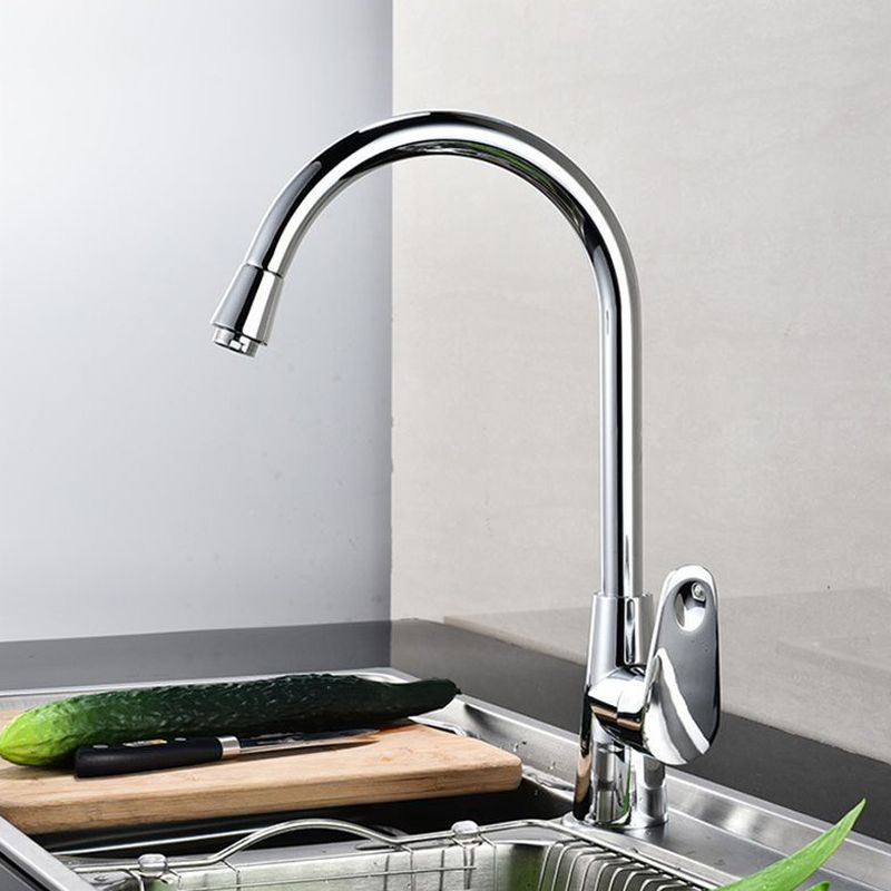 Traditional 1-Handle Faucet 1-Hole with Water Dispenser Standard Kitchen Faucet Clearhalo 'Home Improvement' 'home_improvement' 'home_improvement_kitchen_faucets' 'Kitchen Faucets' 'Kitchen Remodel & Kitchen Fixtures' 'Kitchen Sinks & Faucet Components' 'kitchen_faucets' 1200x1200_3a6435d0-9bd6-4615-a681-9ad80709a1f6