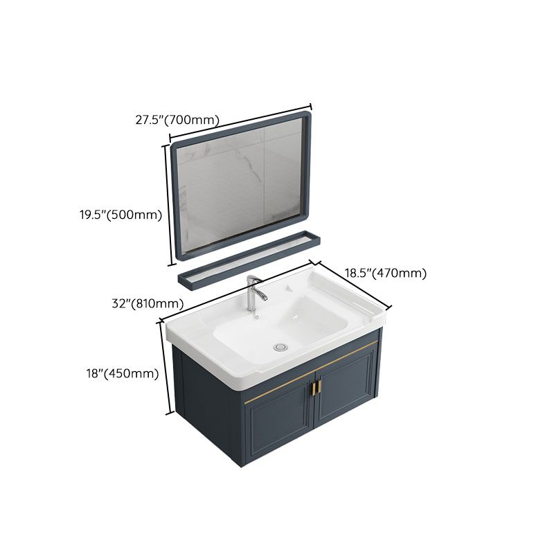 Modern Metal Blue Wall Mount Sink Vanity Faucet Included for Bathroom Clearhalo 'Bathroom Remodel & Bathroom Fixtures' 'Bathroom Vanities' 'bathroom_vanities' 'Home Improvement' 'home_improvement' 'home_improvement_bathroom_vanities' 1200x1200_3a7929ea-31b3-4b91-83d7-7df232b16a40