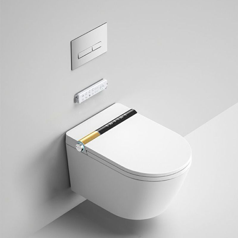 Elongated Wall Mounted Bidet Smart Bidet with Heated Seat and Warm Air Dryer Clearhalo 'Bathroom Remodel & Bathroom Fixtures' 'Bidets' 'Home Improvement' 'home_improvement' 'home_improvement_bidets' 'Toilets & Bidets' 1200x1200_3a9e199a-edc7-4fc3-b348-f182db7cbecb