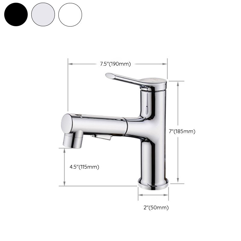 Circular Contemporary Bathroom Faucet Lever Handle Faucet with Single Hole Clearhalo 'Bathroom Remodel & Bathroom Fixtures' 'Bathroom Sink Faucets' 'Bathroom Sinks & Faucet Components' 'bathroom_sink_faucets' 'Home Improvement' 'home_improvement' 'home_improvement_bathroom_sink_faucets' 1200x1200_3aa42d3d-09a1-4bf2-becf-dc959a6bd959