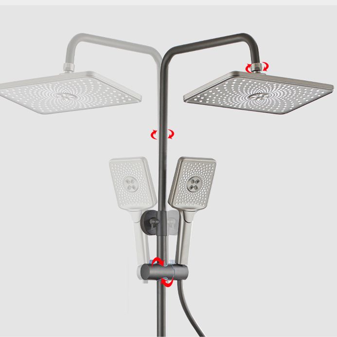 Grey Shower System Square Handheld Shower Head Wall Mounted Rain Shower System Clearhalo 'Bathroom Remodel & Bathroom Fixtures' 'Home Improvement' 'home_improvement' 'home_improvement_shower_faucets' 'Shower Faucets & Systems' 'shower_faucets' 'Showers & Bathtubs Plumbing' 'Showers & Bathtubs' 1200x1200_3aa6b5ee-7a03-49f4-840a-4ad2237666d0