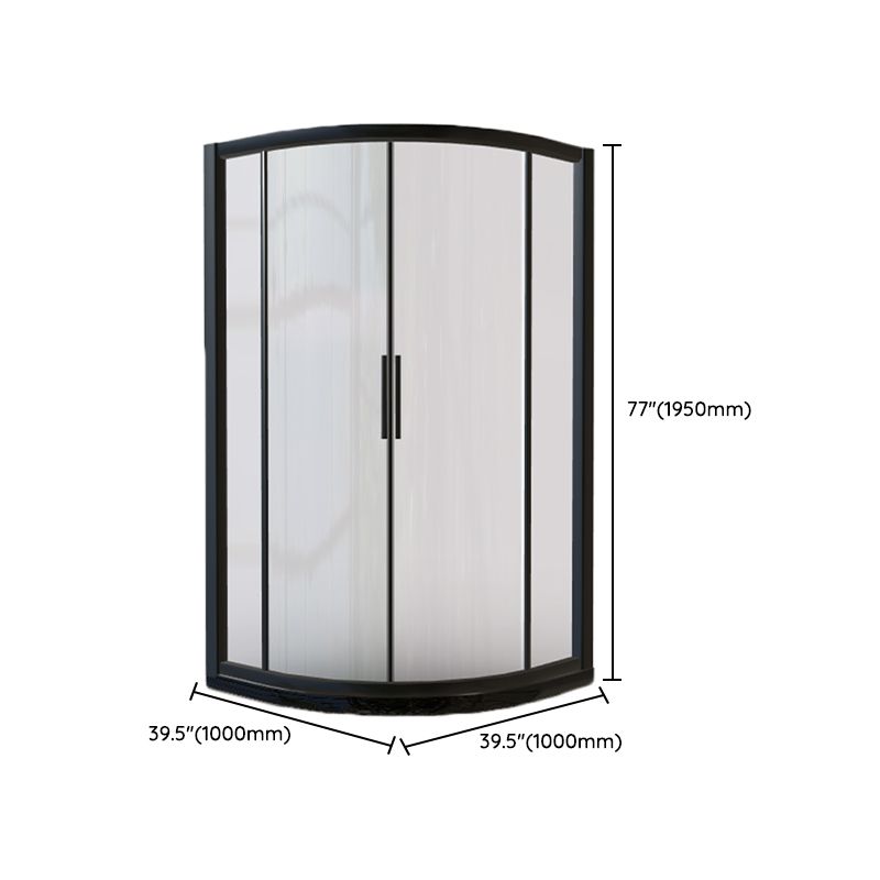 Easy Clean Glass Shower Enclosure Black Neo-Angle Shower Kit Clearhalo 'Bathroom Remodel & Bathroom Fixtures' 'Home Improvement' 'home_improvement' 'home_improvement_shower_stalls_enclosures' 'Shower Stalls & Enclosures' 'shower_stalls_enclosures' 'Showers & Bathtubs' 1200x1200_3aaca18f-6b11-407c-ae7e-9f67b2df9901