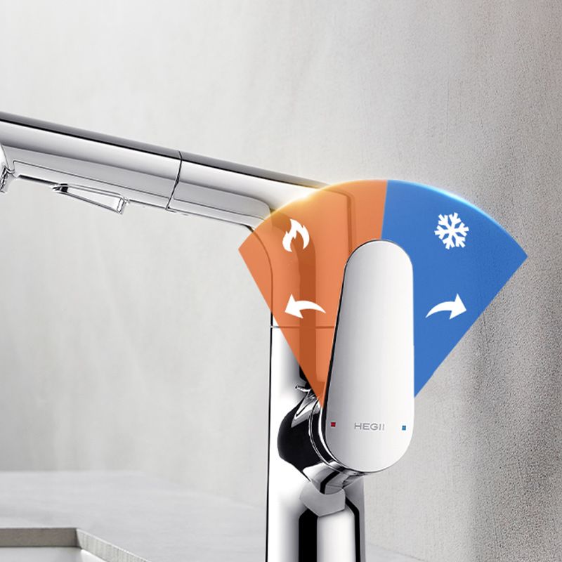 Lever Handles Sink Faucet Single Hole Chrome Brass Bathroom Sink Faucet Clearhalo 'Bathroom Remodel & Bathroom Fixtures' 'Bathroom Sink Faucets' 'Bathroom Sinks & Faucet Components' 'bathroom_sink_faucets' 'Home Improvement' 'home_improvement' 'home_improvement_bathroom_sink_faucets' 1200x1200_3aad2104-87eb-414e-b096-d5edfc38ed72