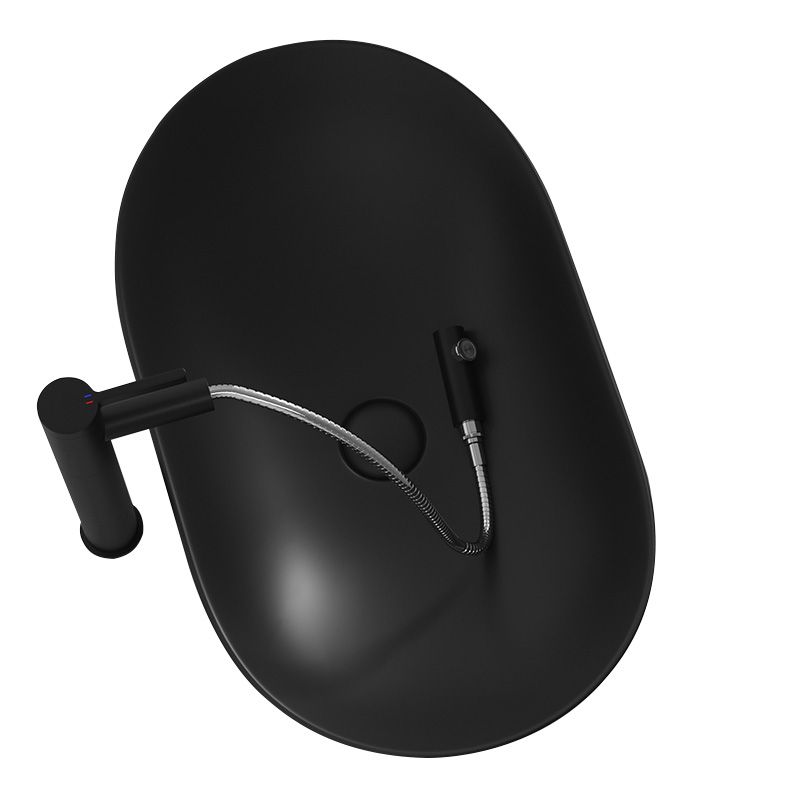 Contemporary Bathroom Sink Pop-Up Drain Porcelain Solid Color Oval-Shape Vessel Clearhalo 'Bathroom Remodel & Bathroom Fixtures' 'Bathroom Sinks & Faucet Components' 'Bathroom Sinks' 'bathroom_sink' 'Home Improvement' 'home_improvement' 'home_improvement_bathroom_sink' 1200x1200_3ab12500-c3bf-405e-b1ba-e61199255b20