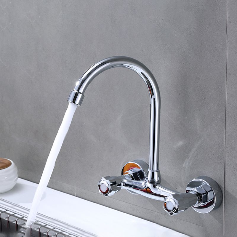 Modern Bar Faucet Brass Knob Handle Swivel Spout Wall Mounted Pot Filler Faucet Clearhalo 'Home Improvement' 'home_improvement' 'home_improvement_kitchen_faucets' 'Kitchen Faucets' 'Kitchen Remodel & Kitchen Fixtures' 'Kitchen Sinks & Faucet Components' 'kitchen_faucets' 1200x1200_3ab222cc-fd6b-4daf-9f30-e53286293b1a