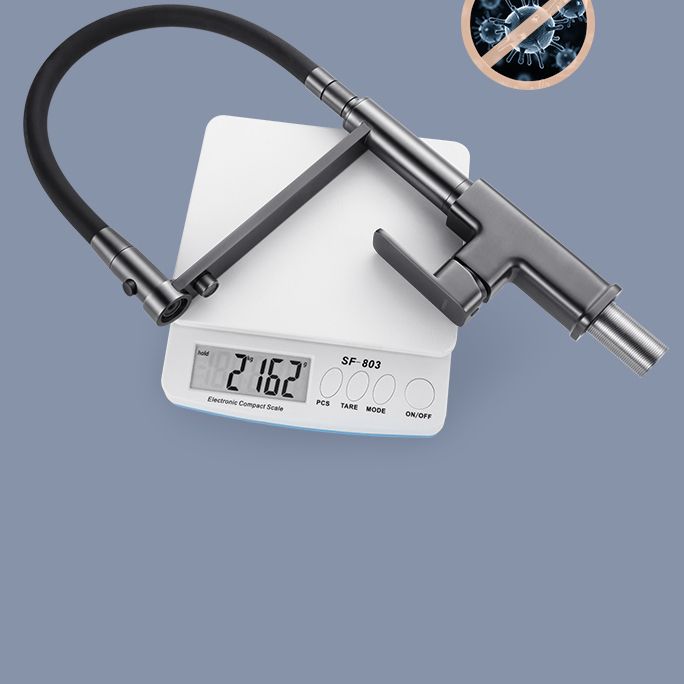 Swivel Spout Kitchen Sink Faucet High Arc with Pull Down Sprayer Clearhalo 'Home Improvement' 'home_improvement' 'home_improvement_kitchen_faucets' 'Kitchen Faucets' 'Kitchen Remodel & Kitchen Fixtures' 'Kitchen Sinks & Faucet Components' 'kitchen_faucets' 1200x1200_3ab26a43-856d-477d-9e98-bb2d1f3d0db6