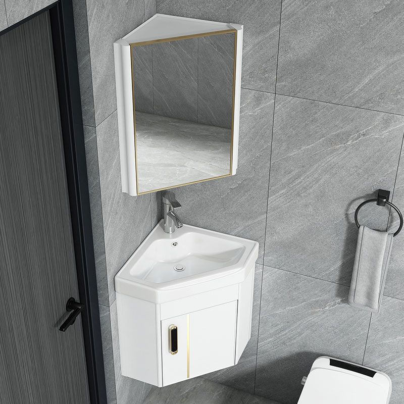 Creative Sink Vanity Wall Mount Triangular Wall Mount Vanity Cabinet Clearhalo 'Bathroom Remodel & Bathroom Fixtures' 'Bathroom Vanities' 'bathroom_vanities' 'Home Improvement' 'home_improvement' 'home_improvement_bathroom_vanities' 1200x1200_3ab8eb18-f111-418b-9691-9a89d0c412a0