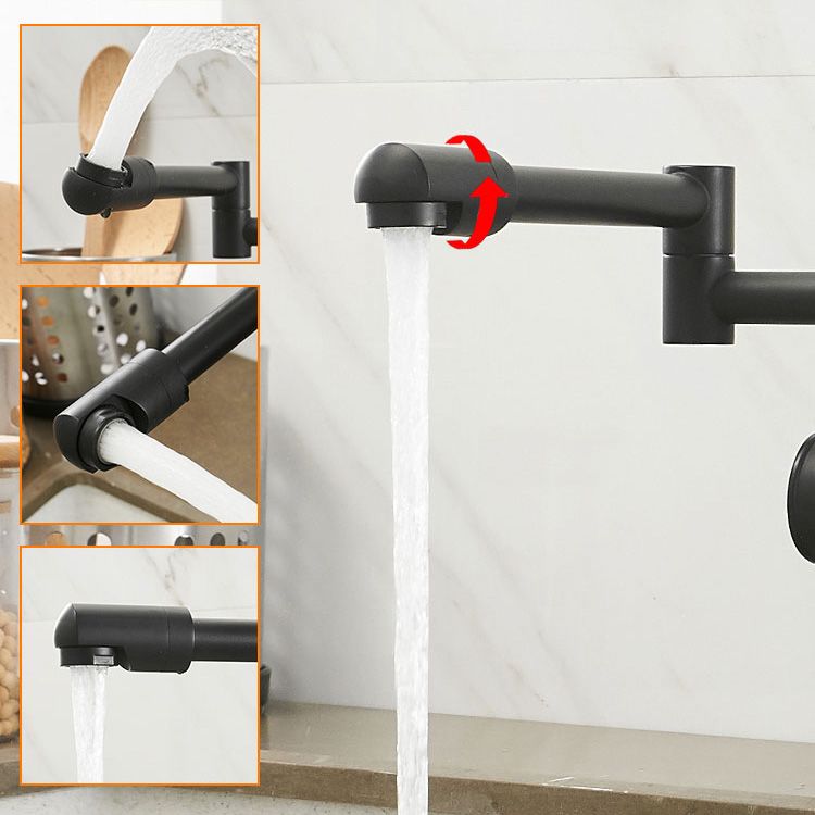 Kitchen Faucet Single Handle Lever Modern Wall Mounted Pot Filler Clearhalo 'Home Improvement' 'home_improvement' 'home_improvement_kitchen_faucets' 'Kitchen Faucets' 'Kitchen Remodel & Kitchen Fixtures' 'Kitchen Sinks & Faucet Components' 'kitchen_faucets' 1200x1200_3ae500a6-be96-490a-bcae-7ac6bd97a3b0