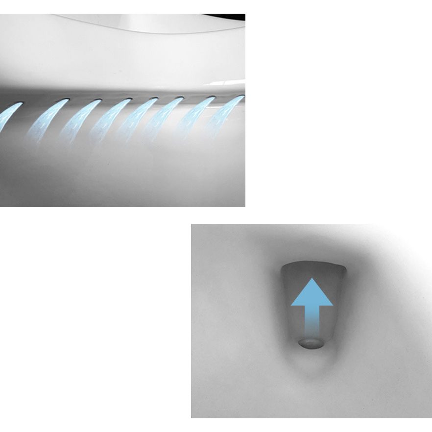 Modern Flush Toilet Ceramic Round-Front One-Piece Toilet with Slow Close Seat Clearhalo 'Bathroom Remodel & Bathroom Fixtures' 'Home Improvement' 'home_improvement' 'home_improvement_toilets' 'Toilets & Bidets' 'Toilets' 1200x1200_3aec6688-d6e6-43ea-9cf7-fa29e0905cf1