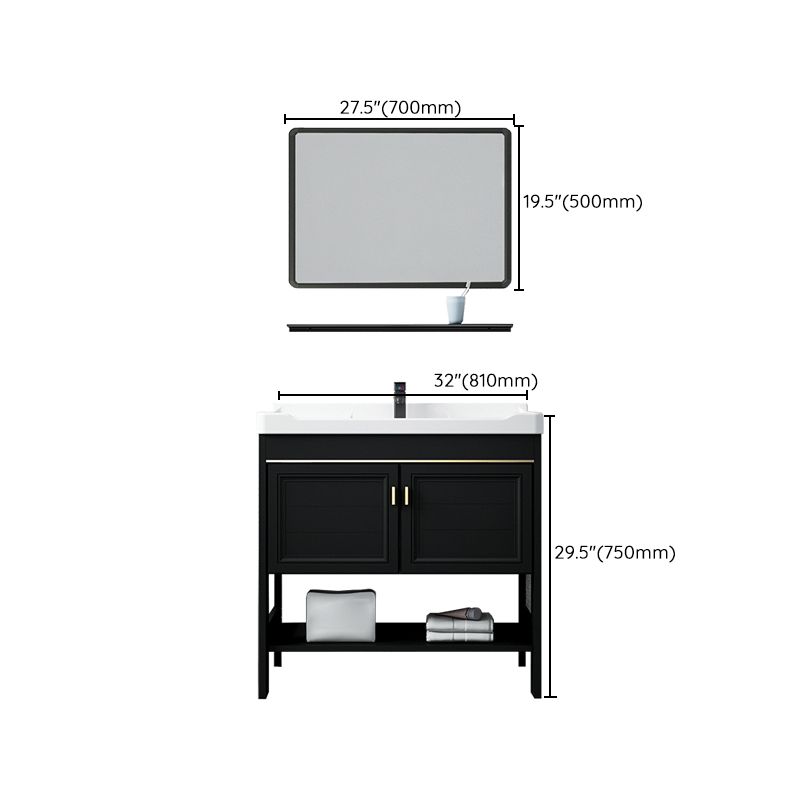 Glam Freestanding Bathroom Sink Vanity Single-Sink Bathroom Vanity Clearhalo 'Bathroom Remodel & Bathroom Fixtures' 'Bathroom Vanities' 'bathroom_vanities' 'Home Improvement' 'home_improvement' 'home_improvement_bathroom_vanities' 1200x1200_3aeda2c1-5865-4cd3-ae34-2a021e6372fd