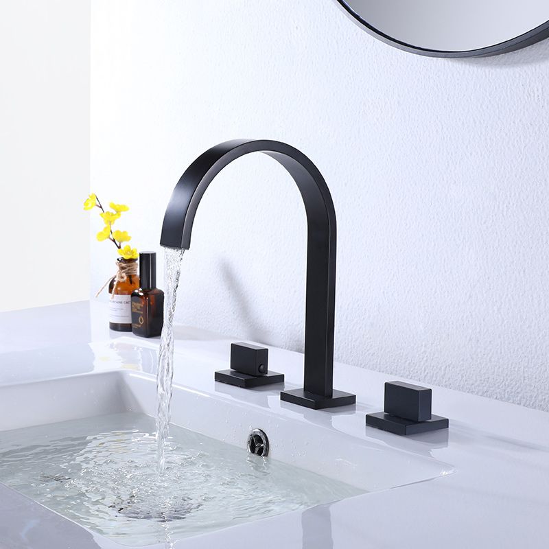 Modern Double Handle Sink Faucet with Water Inlet Pipe Bathroom Brass Sink Faucet Clearhalo 'Bathroom Remodel & Bathroom Fixtures' 'Bathroom Sink Faucets' 'Bathroom Sinks & Faucet Components' 'bathroom_sink_faucets' 'Home Improvement' 'home_improvement' 'home_improvement_bathroom_sink_faucets' 1200x1200_3af1f196-1b47-42bc-8366-285a3fc3e1b6