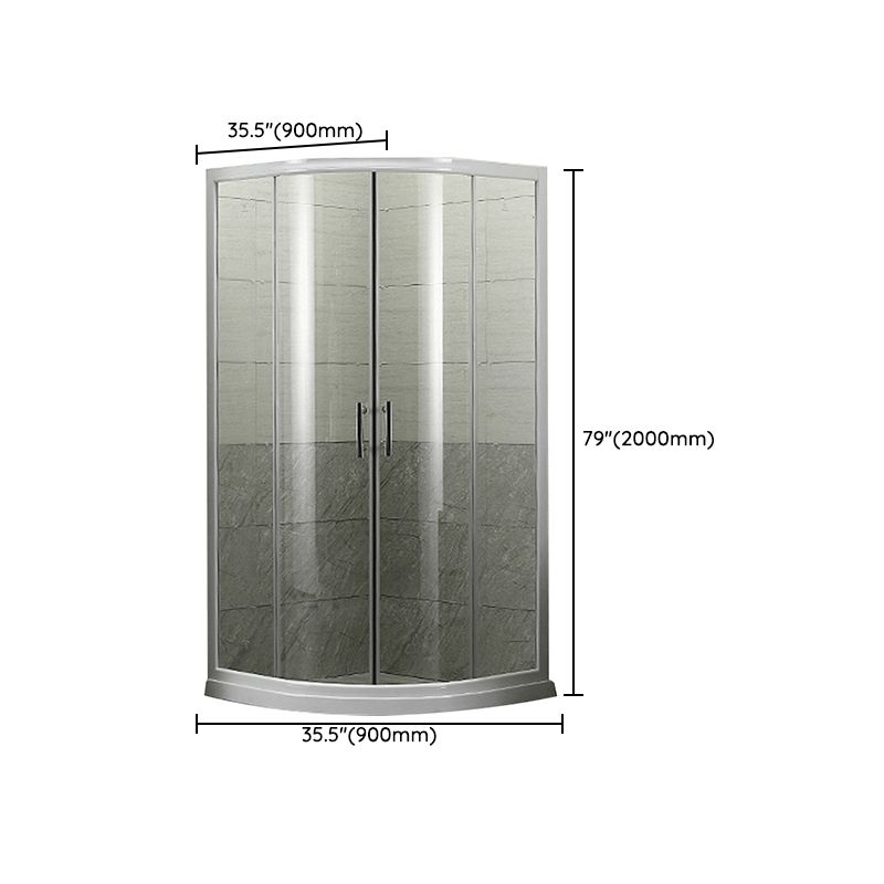 Round Shower Kit Tempered Glass Shower Enclosure with Door Handle Clearhalo 'Bathroom Remodel & Bathroom Fixtures' 'Home Improvement' 'home_improvement' 'home_improvement_shower_stalls_enclosures' 'Shower Stalls & Enclosures' 'shower_stalls_enclosures' 'Showers & Bathtubs' 1200x1200_3b05e0fe-d9e1-4711-a435-6e981621d5c8