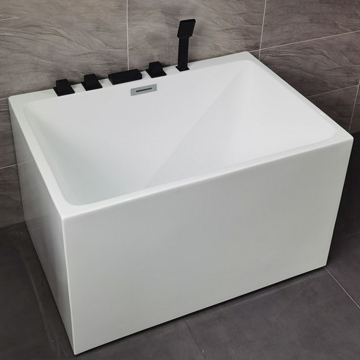 Back to Wall Soaking Bathtub Modern Antique Finish Rectangular Bath Tub Clearhalo 'Bathroom Remodel & Bathroom Fixtures' 'Bathtubs' 'Home Improvement' 'home_improvement' 'home_improvement_bathtubs' 'Showers & Bathtubs' 1200x1200_3b0a3b98-2e94-4d62-914f-8630f2df9da5