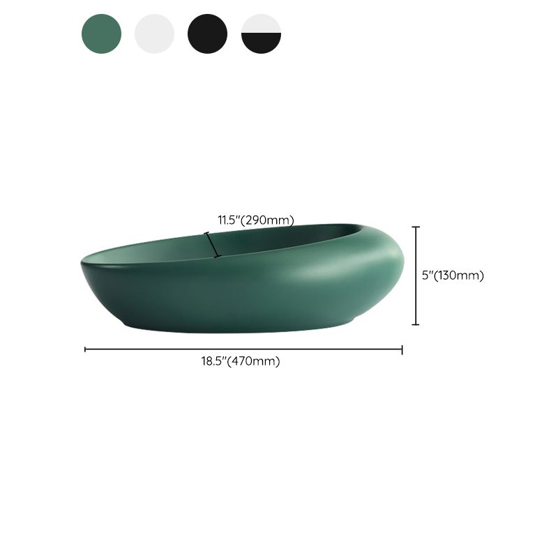 Modern Vessel Bathroom Sink Porcelain Oval Shut-Off Valve Included Vessel Clearhalo 'Bathroom Remodel & Bathroom Fixtures' 'Bathroom Sinks & Faucet Components' 'Bathroom Sinks' 'bathroom_sink' 'Home Improvement' 'home_improvement' 'home_improvement_bathroom_sink' 1200x1200_3b1ba8b6-c2fa-40f3-96b1-f55fa763ff65